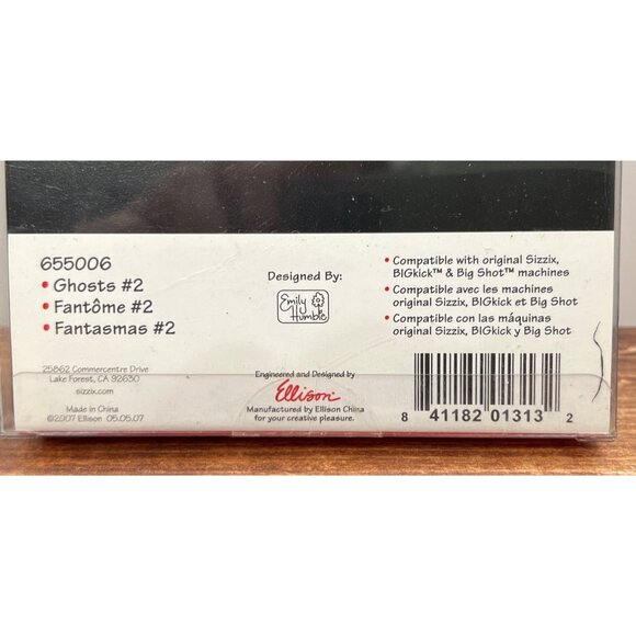 Lightly used Sizzix Ghosts #2 Originals Die by Emily Humble 655006 - Picture 2 of 2